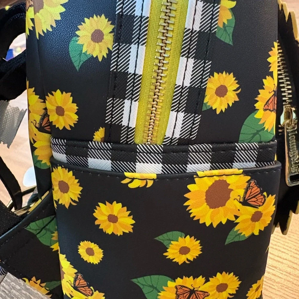 Loungefly Black Sunflower Bambi & Friends Mini Backpack - Picture 5 of 6
